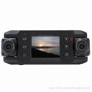 2.3-inch LCD Double Camera Car DVR with GPS Function